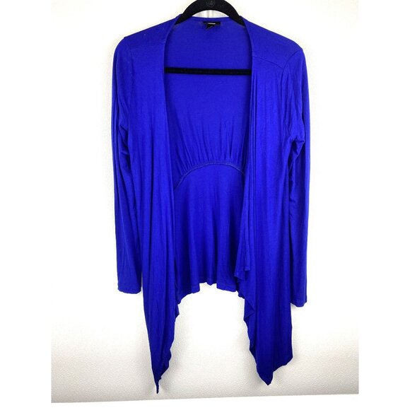 Massimo XS Vibrant Blue Open Front Cardigan With Long Sleeves & Asymmetric Hem - Picture 10 of 10